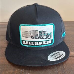 Bull Hauler Vexil Brand Black Snapback Hat Cap